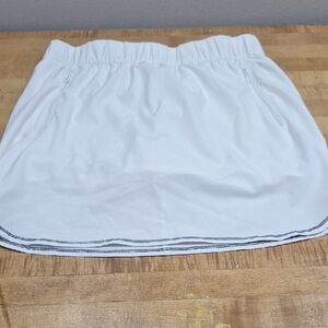 T By‎ Talbots White Athletic Skirt Med Tennis Golf Pickleball Built In Shorts